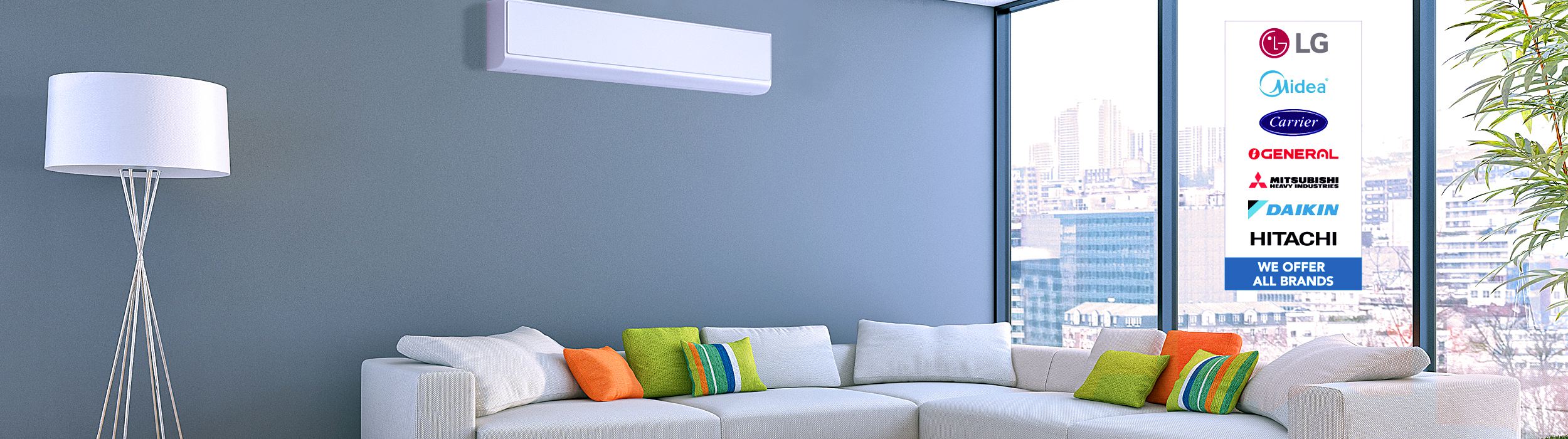 Cooling, heating, air filtering, humidifying and dehumidifying: Wall mounted air conditioners