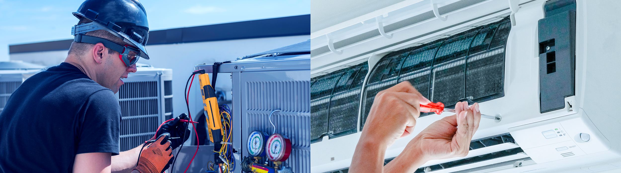 Photo woman with remote control air conditioner, air conditioning